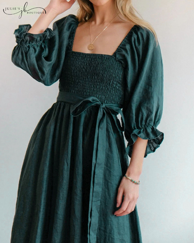 OPHÉLIA™ | ROBE FRANÇAISE À MANCHES VOLANTES