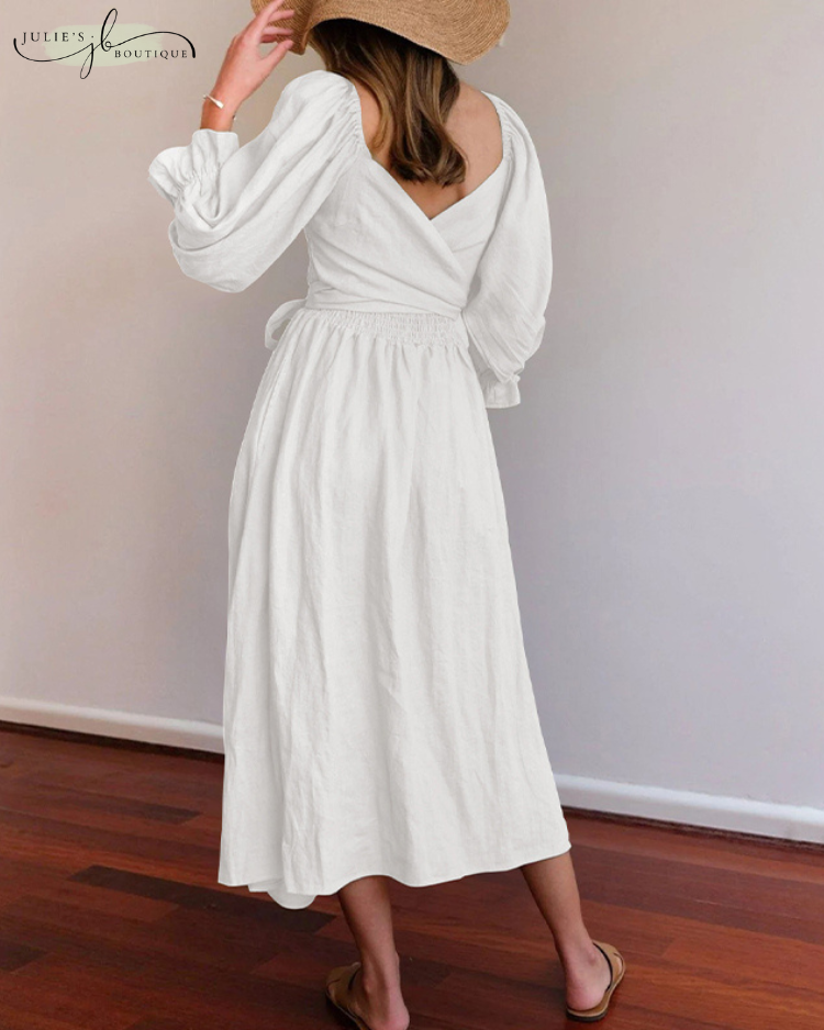 OPHÉLIA™ | ROBE FRANÇAISE À MANCHES VOLANTES