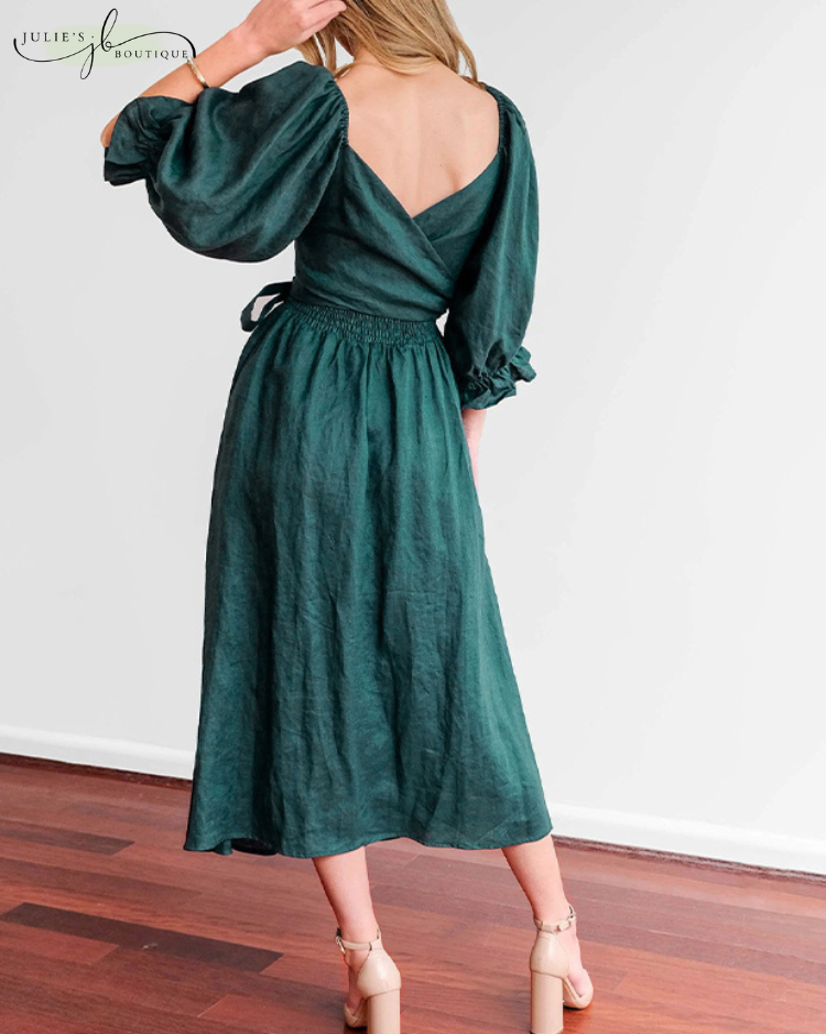 OPHÉLIA™ | ROBE FRANÇAISE À MANCHES VOLANTES