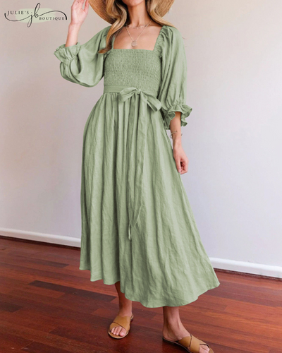 OPHÉLIA™ | ROBE FRANÇAISE À MANCHES VOLANTES