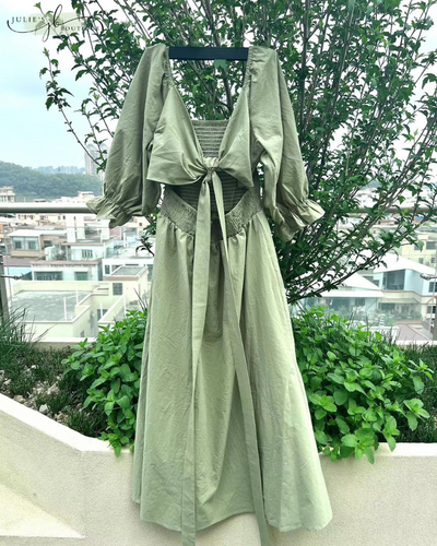 OPHÉLIA™ | ROBE FRANÇAISE À MANCHES VOLANTES