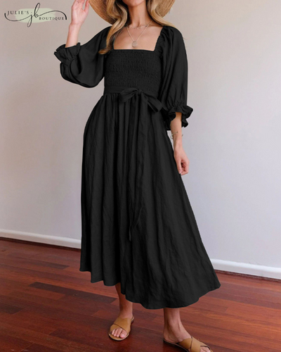 OPHÉLIA™ | ROBE FRANÇAISE À MANCHES VOLANTES