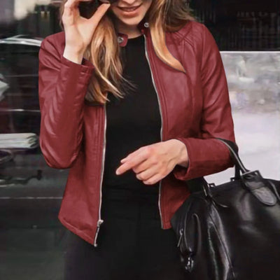 Celia | Zeitlose Kunstlederjacke