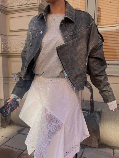 Haley | Vintage vegan Lederjacke