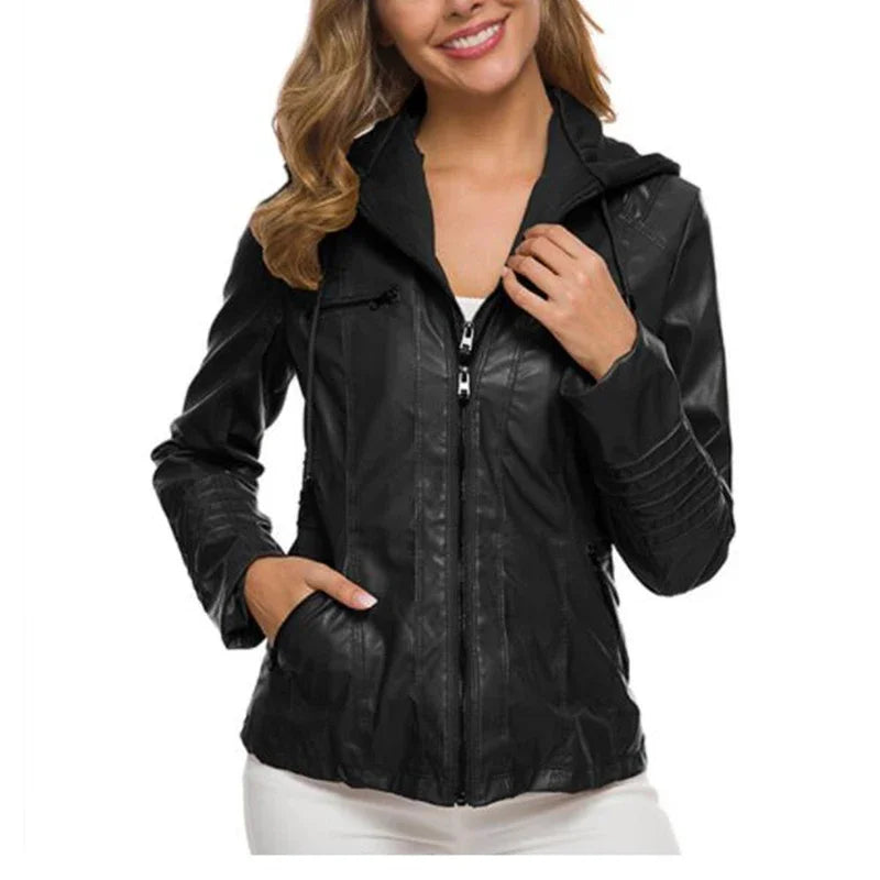 Elody - Elegante Leder-Motorjacke