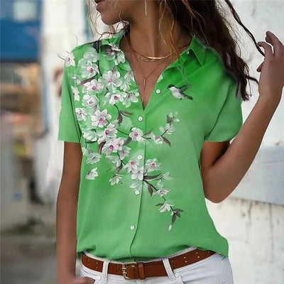 Nora - Vintage Blumen druck Blusen