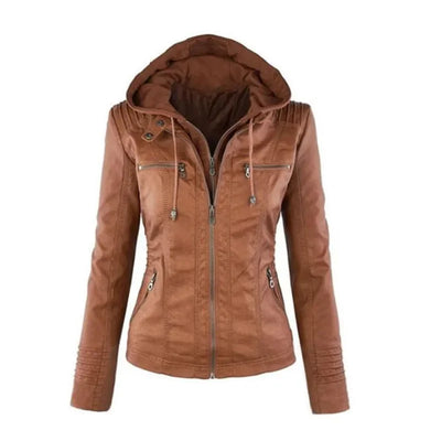Elody - Elegante Leder-Motorjacke