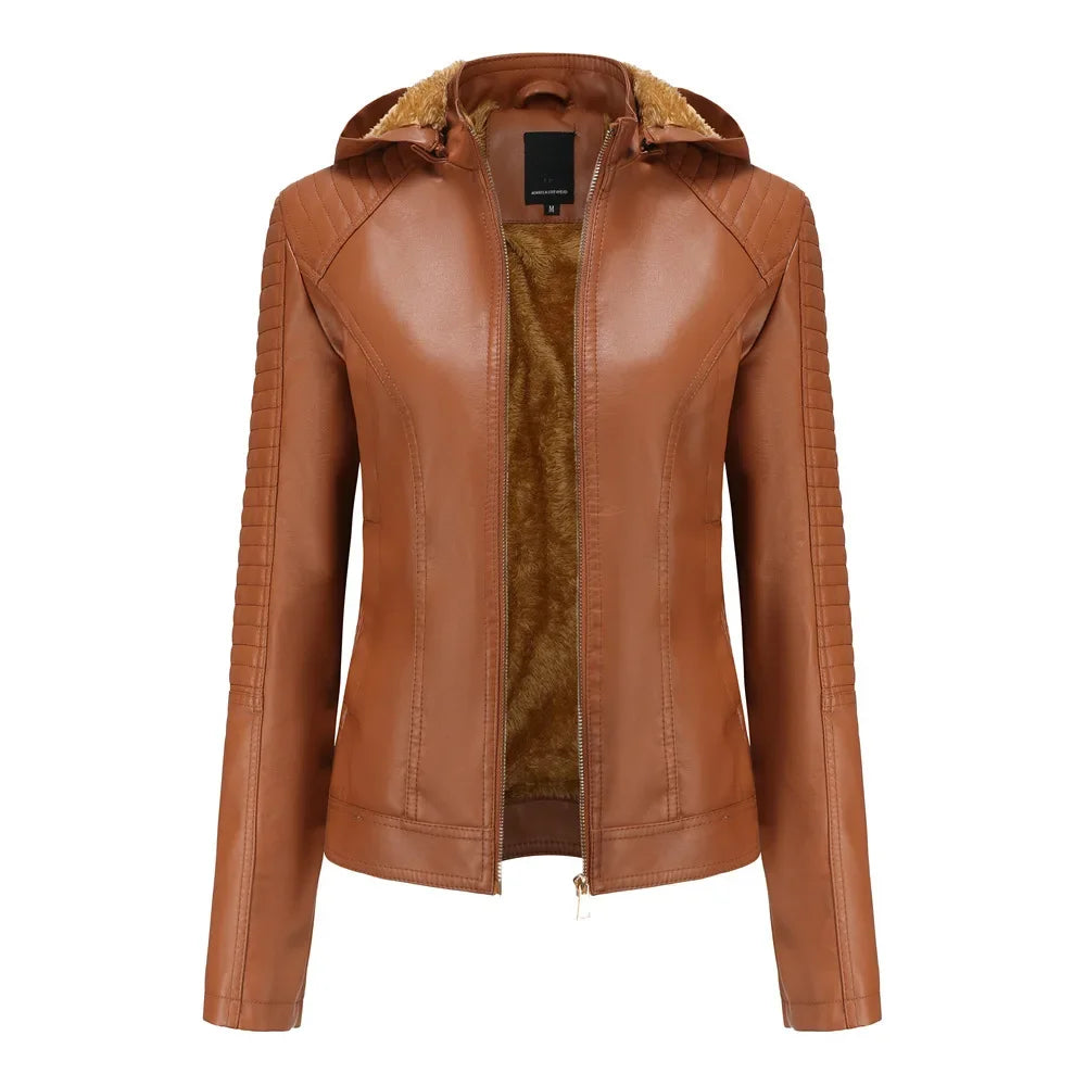 Fiona - Elegante Leder-Motorjacke