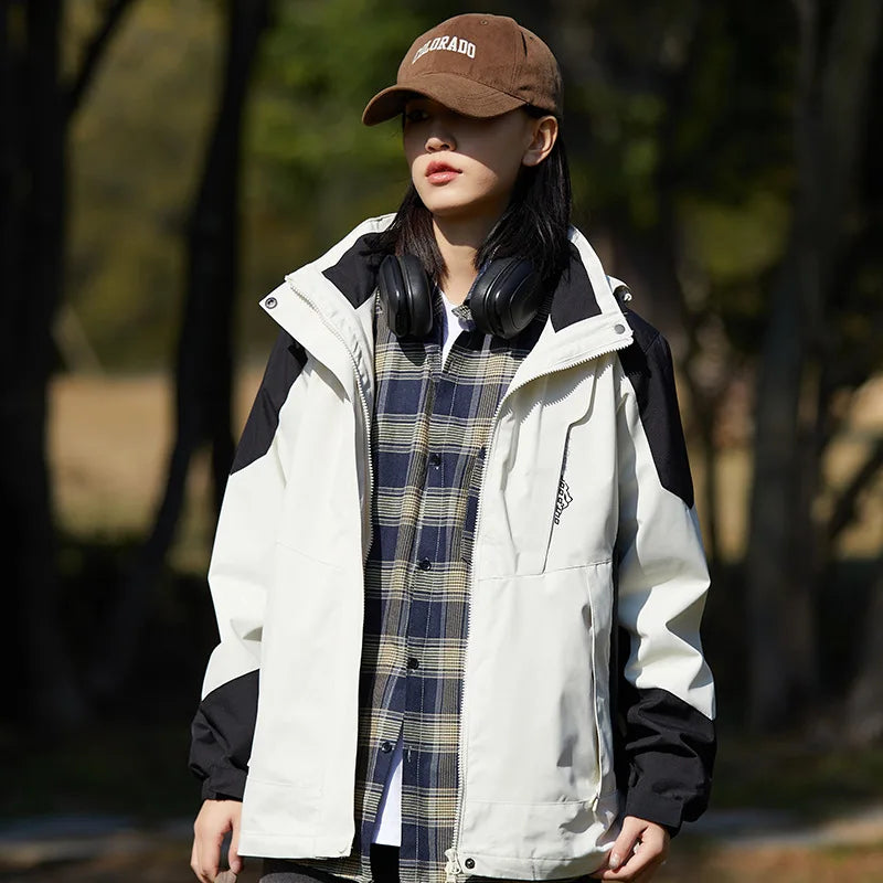 Nicole - Lange wasserdichte Wanderjacke - Reflektierender Reißverschluss