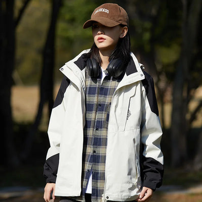 Nicole - Lange wasserdichte Wanderjacke - Reflektierender Reißverschluss