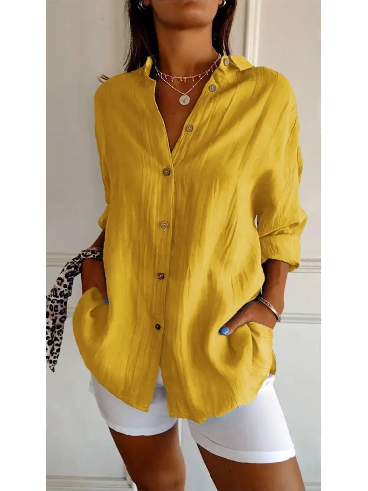Yvonne™ - Weiche, atmungsaktive Baumwollbluse