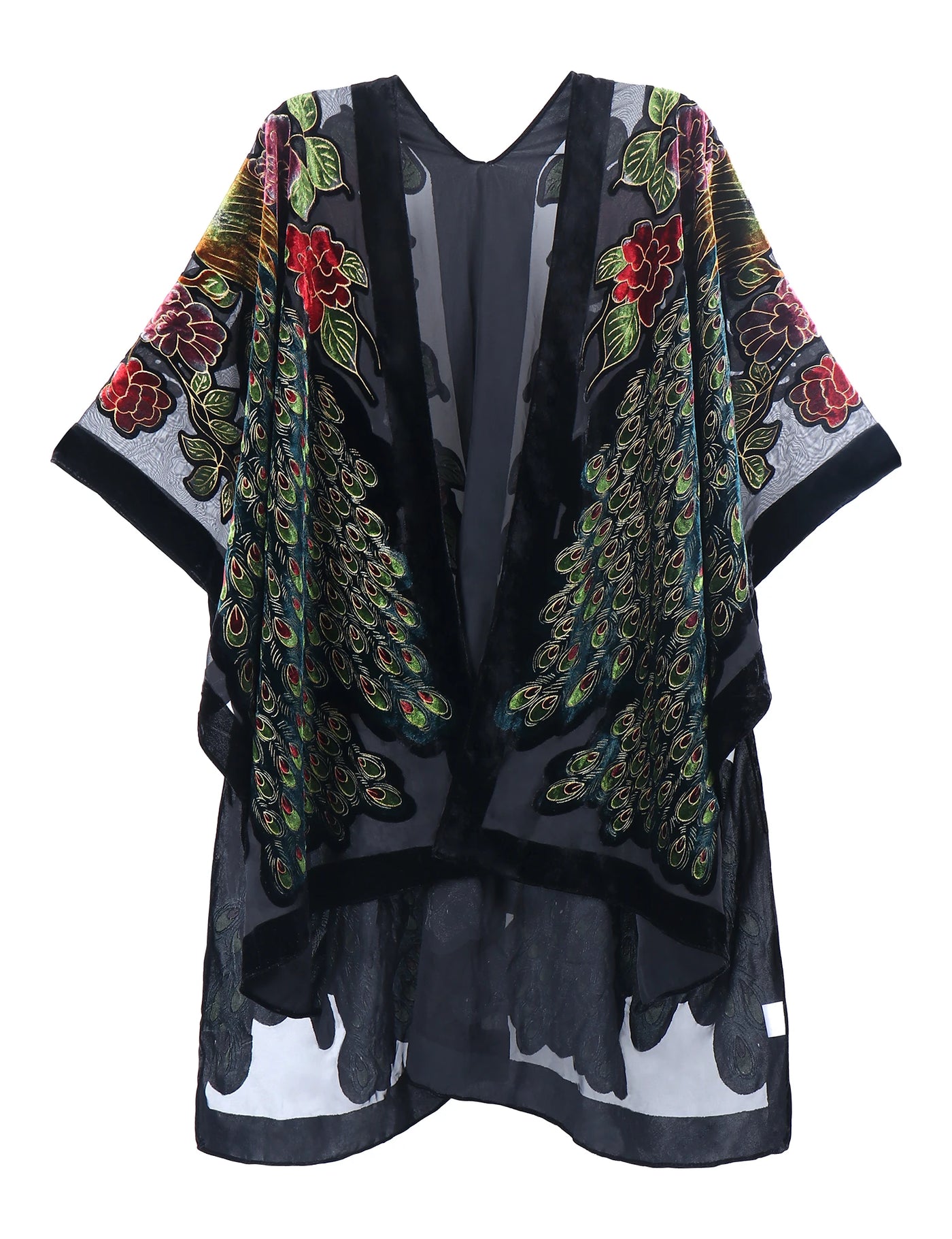 Dunya - Vintage Kimono mit buntem Druck