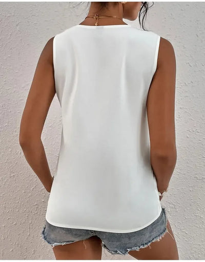 Dani - Ärmelloses Shirt V-ausschnitt