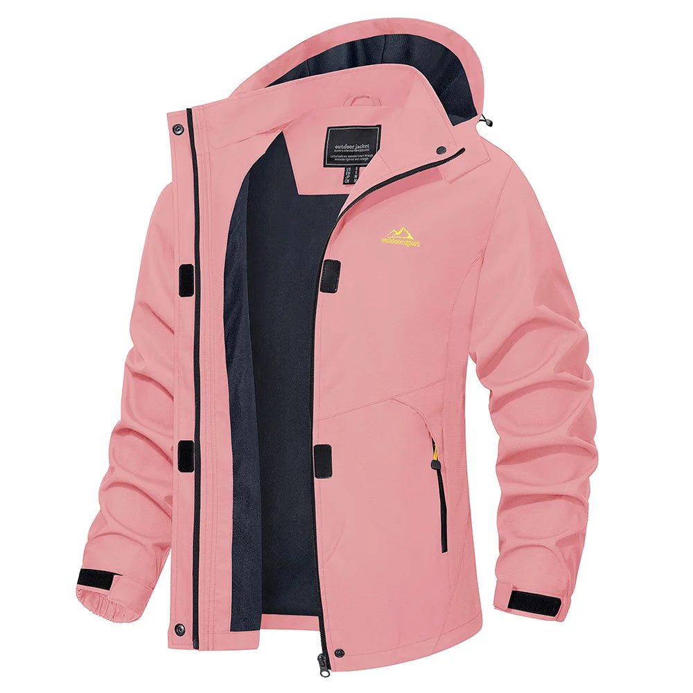 Kiki - Lange wasserdichte Wanderjacke - Abnehmbare kapuze