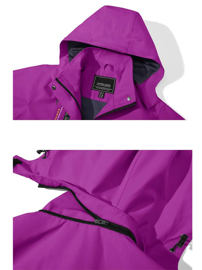 Kiki - Lange wasserdichte Wanderjacke - Abnehmbare kapuze