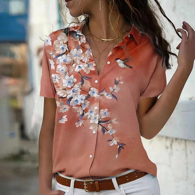 Nora - Vintage Blumen druck Blusen