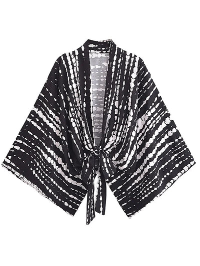 Dina - Vintage Kimono mit buntem Druck