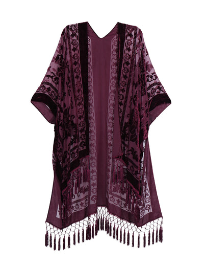 Dunya - Vintage Kimono mit buntem Druck