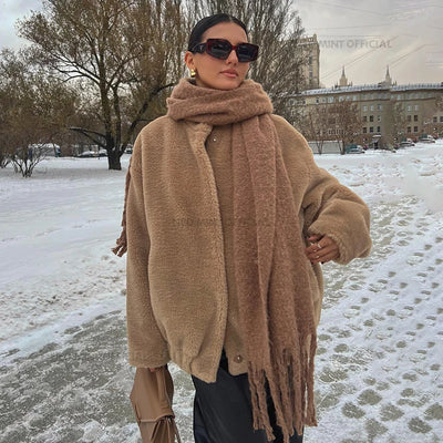 Nura - Warmer Winter Teddy-Mantel