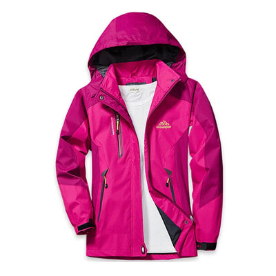 Kelly - Lange wasserdichte Wanderjacke - abnehmbare Kapuze