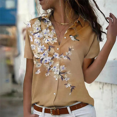 Nora - Vintage Blumen druck Blusen