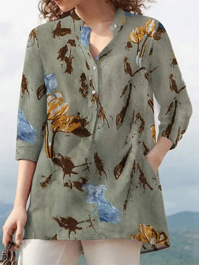 Zana - Vintage Blumen druck Blusen