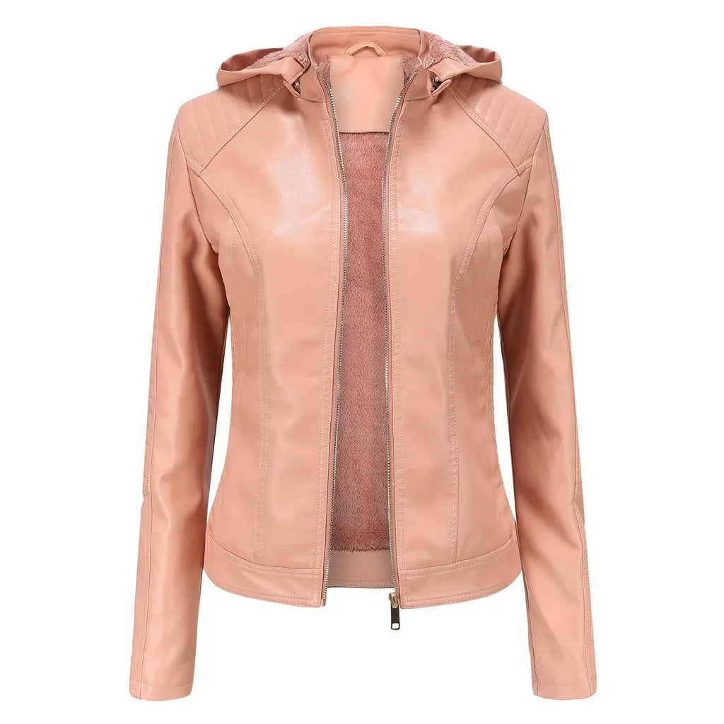 Fiona - Elegante Leder-Motorjacke