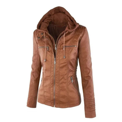 Elody - Elegante Leder-Motorjacke