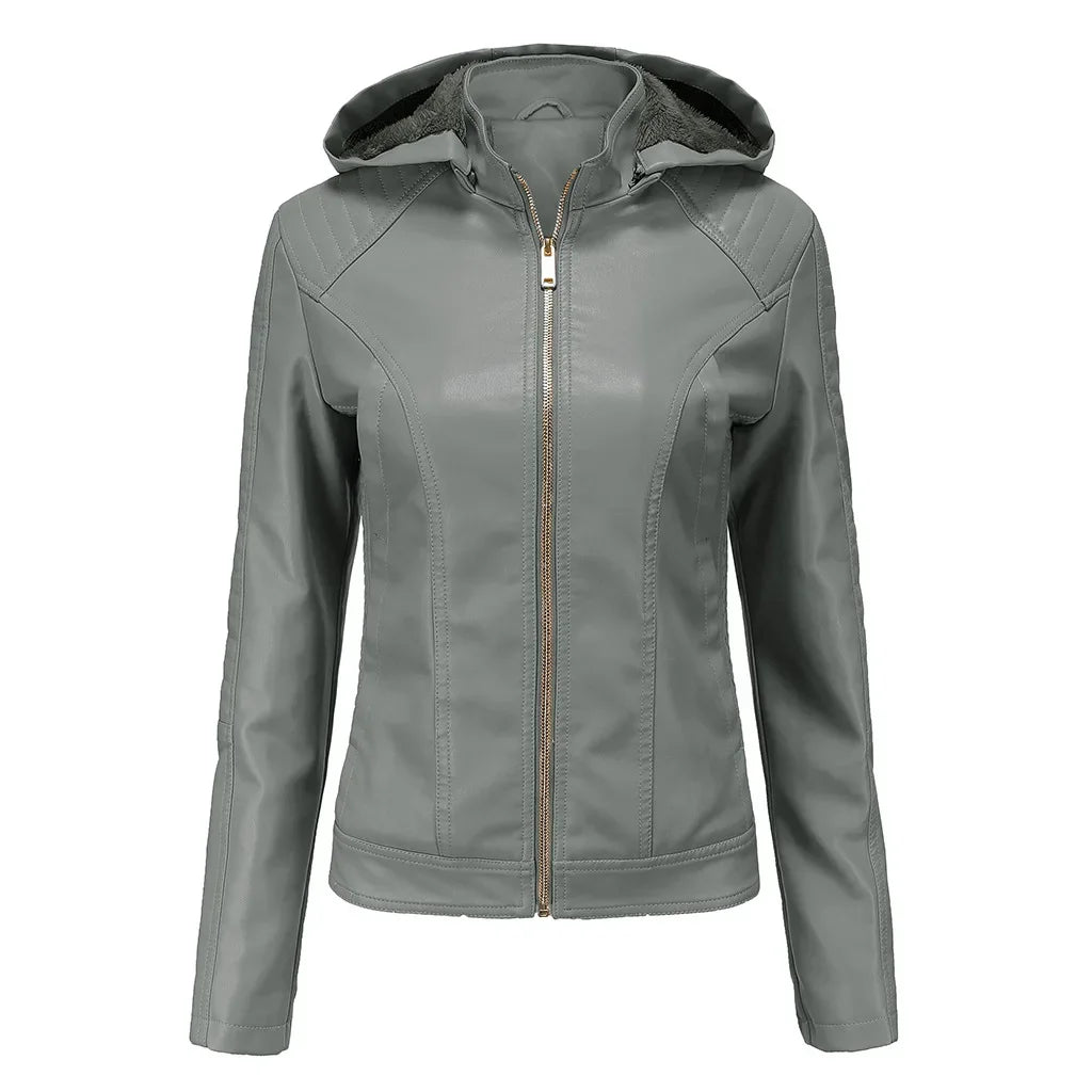 Fiona - Elegante Leder-Motorjacke