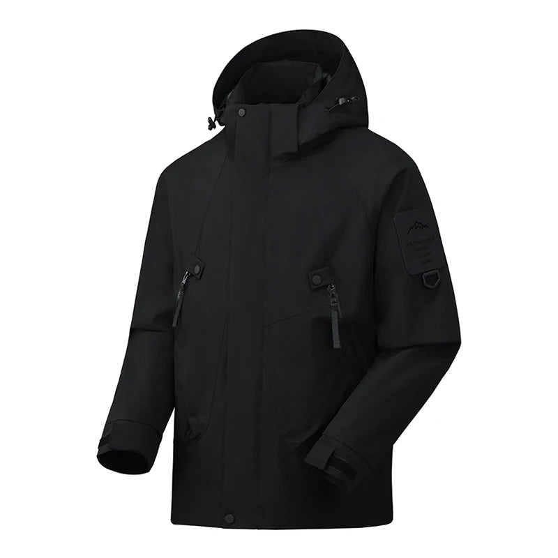 Helena - Lange wasserdichte Wanderjacke - abnehmbare Kapuze - Unisex
