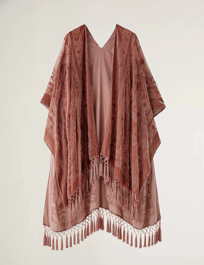 Dunya - Vintage Kimono mit buntem Druck