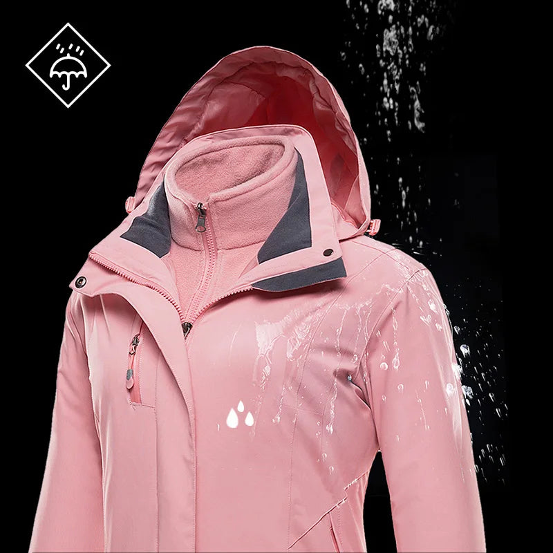 Helena - Lange 3 in 1 wasserdichte Wanderjacke - Unisex