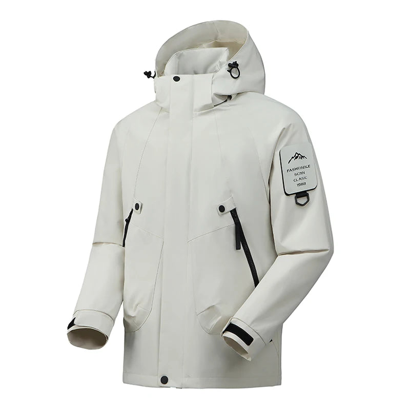 Helena - Lange wasserdichte Wanderjacke - abnehmbare Kapuze - Unisex