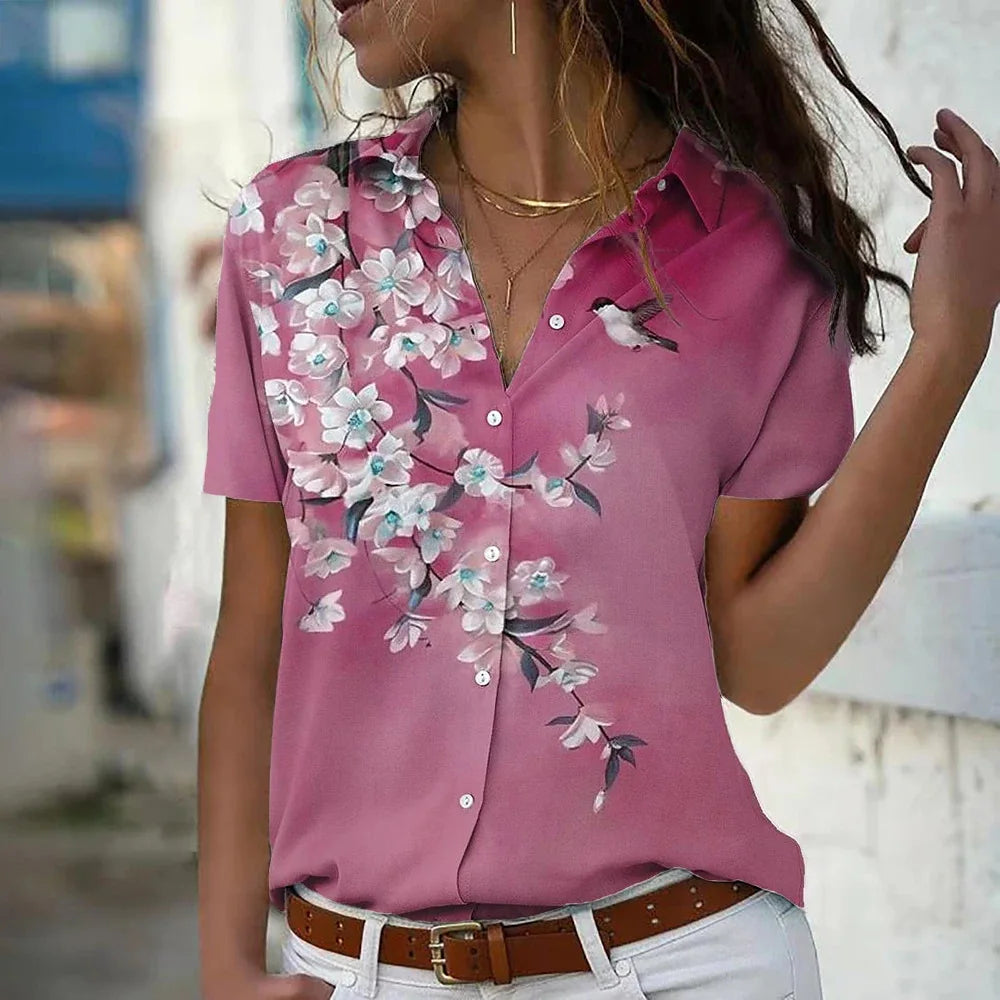 Nora - Vintage Blumen druck Blusen