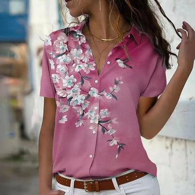 Nora - Vintage Blumen druck Blusen