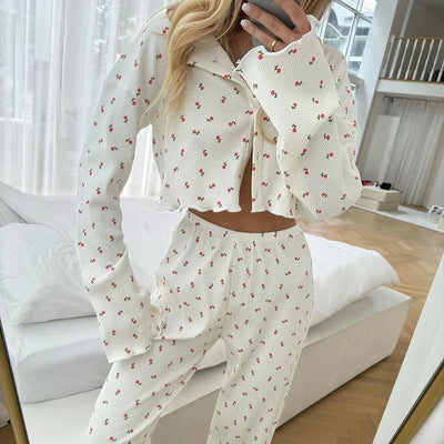 Georgia - Blumen Pyjama für Frauen