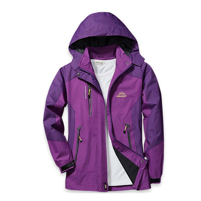 Kelly - Lange wasserdichte Wanderjacke - abnehmbare Kapuze