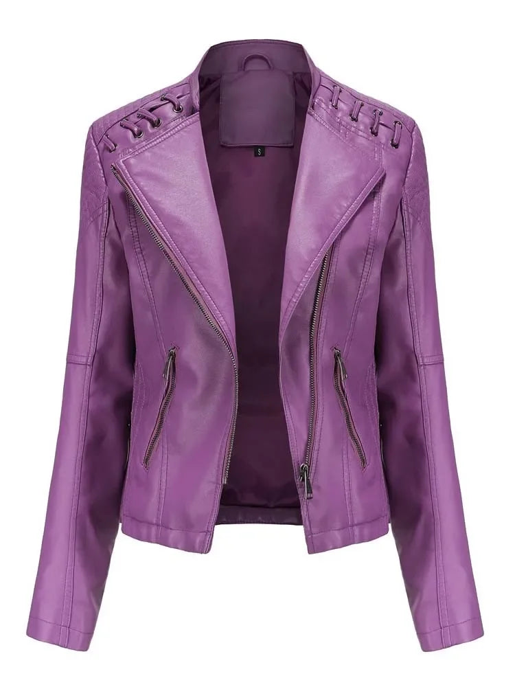 Diana - Elegante Leder-Motorjacke