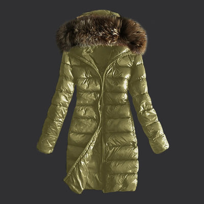 Diana - Warme Pelz-Pufferjacke - Winddicht