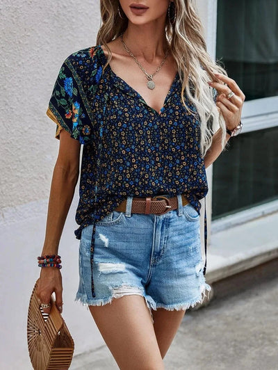 Amelia - Elegantes Top Mit blumendruck