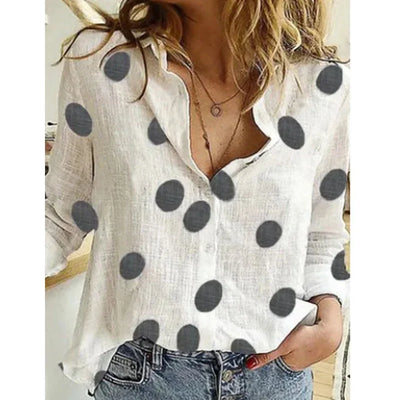 Cerina - Bunte Leinen Bluse