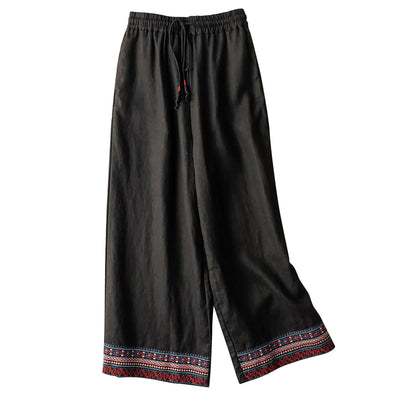 Wera - Vintage Baumwolle Leinen Boho Hose