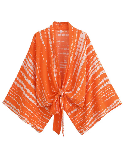 Dina - Vintage Kimono mit buntem Druck