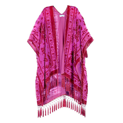 Dunya - Vintage Kimono mit buntem Druck