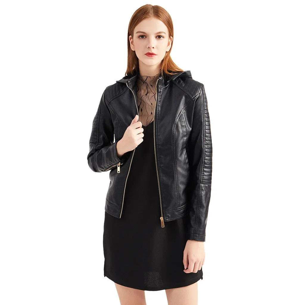 Fiona - Elegante Leder-Motorjacke