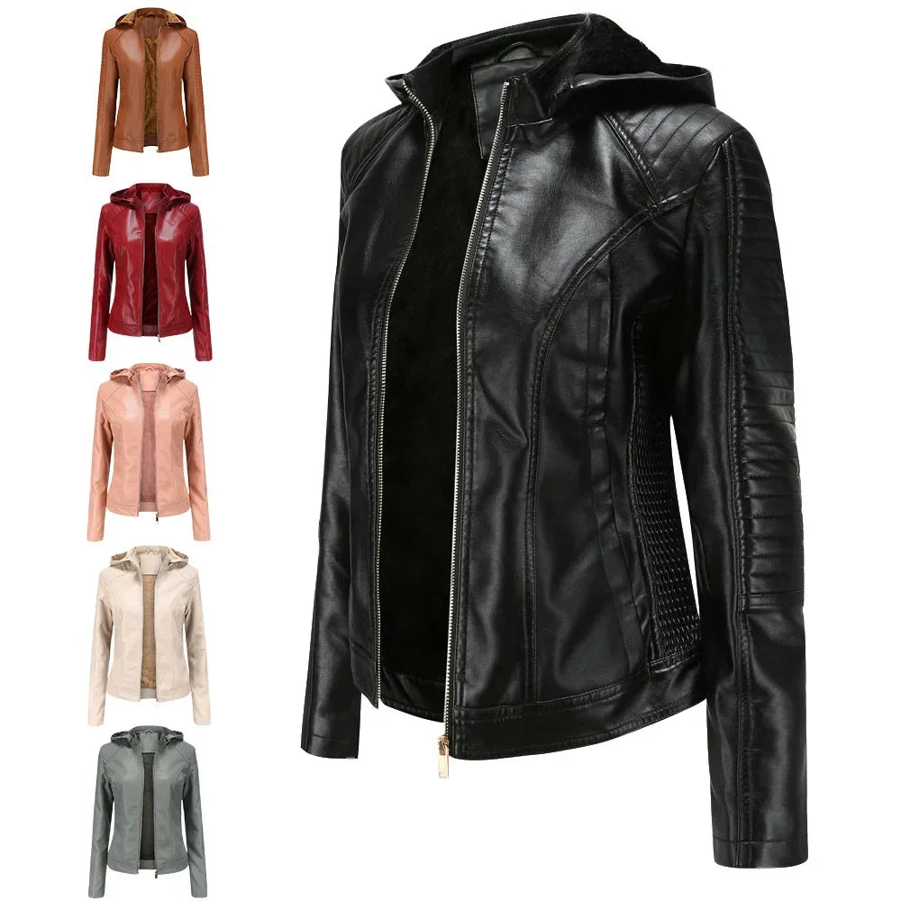 Fiona - Elegante Leder-Motorjacke