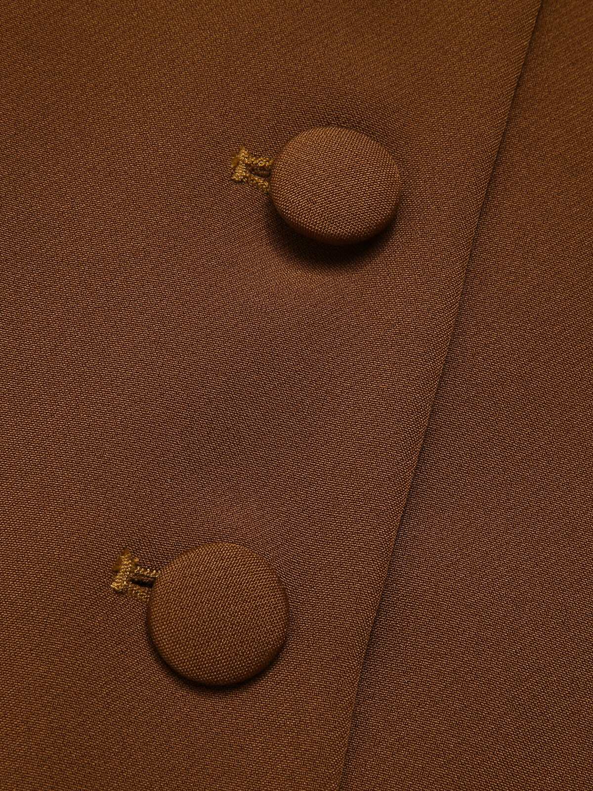 Kamelfarbe 1940er Revers Solide Cape Mantel
