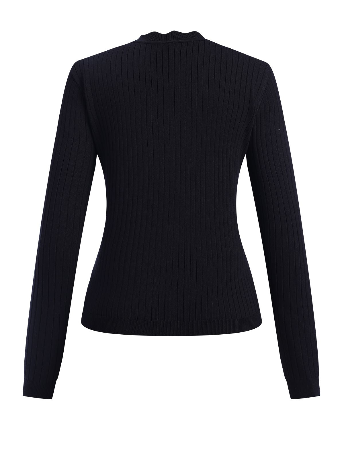1930er V-Ausschnitt Rüschen Langarm Pullover Mantel
