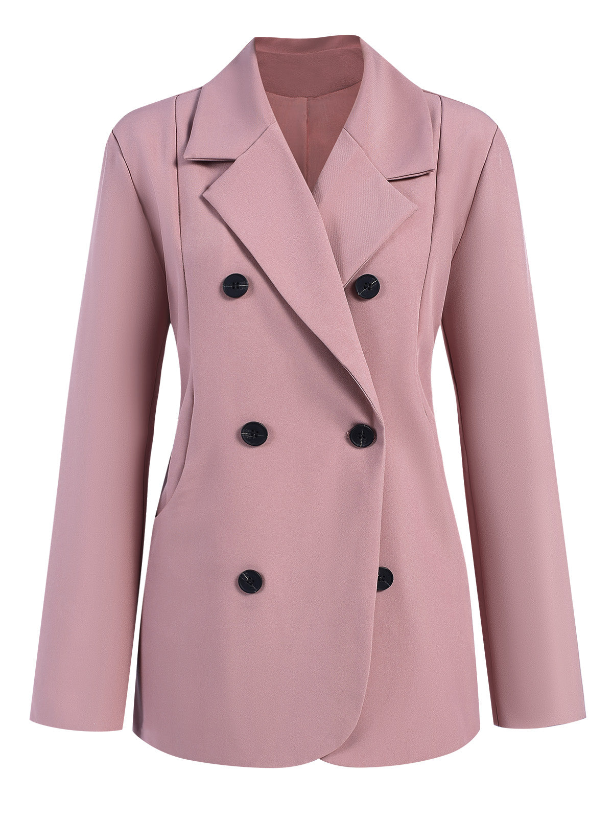 Rosa 1940er Knöpfen Solide Vintage Blazer