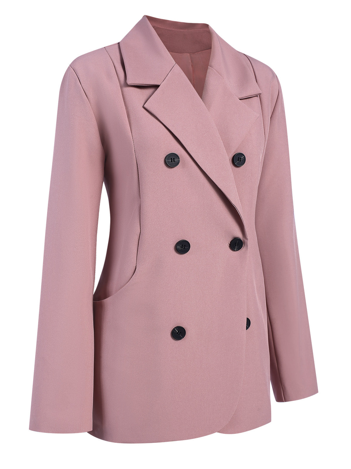 Rosa 1940er Knöpfen Solide Vintage Blazer